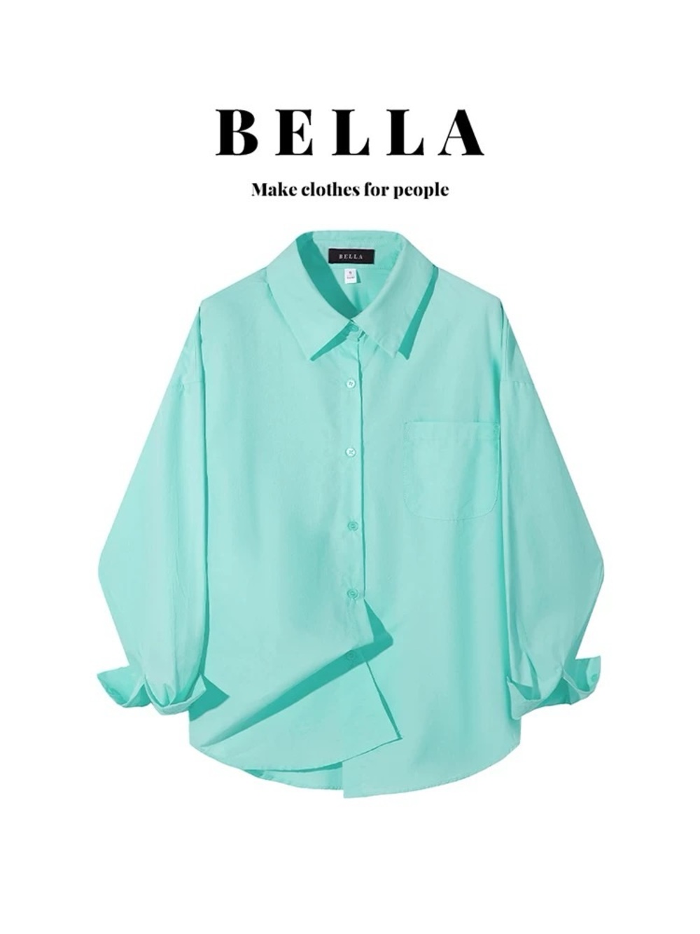 Bella Women's Mint Button-Down Shirt
